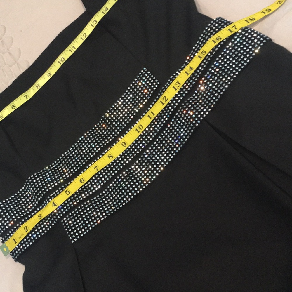 Tory Burch Black Midi Dress with Embellished Waist - Picture 13 of 16